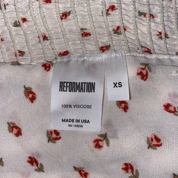 Reformation Rose Print Ruffle Top - Picture 4 of 4